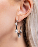 Poetic Pearls - White Earrings - Paparazzi Accessories Earrings Bedazzle Me Pretty Mobile Fashion Boutique