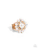 Pointed Park Avenue - Gold Ring - Paparazzi Accessories Ring Bedazzle Me Pretty Mobile Fashion Boutique