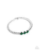 Pointed Production - Green Bracelet - Paparazzi Accessories Bracelet Bedazzle Me Pretty Mobile Fashion Boutique