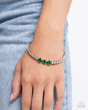Pointed Production - Green Bracelet - Paparazzi Accessories Bracelet Bedazzle Me Pretty Mobile Fashion Boutique