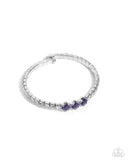 Pointed Production - Purple Bracelet - Paparazzi Accessories Bracelet Bedazzle Me Pretty Mobile Fashion Boutique