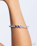 Pointed Production - Purple Bracelet - Paparazzi Accessories Bracelet Bedazzle Me Pretty Mobile Fashion Boutique