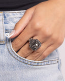 Polished Pantheon - Silver Ring - Paparazzi Accessories Ring Bedazzle Me Pretty Mobile Fashion Boutique