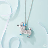Poodle Pageantry - Blue Necklace - Paparazzi Accessories Necklace Bedazzle Me Pretty Mobile Fashion Boutique