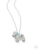 Poodle Pageantry - Blue Necklace - Paparazzi Accessories Necklace Bedazzle Me Pretty Mobile Fashion Boutique
