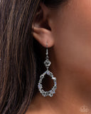 Poppin Pizzazz - White Earrings - Paparazzi Accessories Earrings Bedazzle Me Pretty Mobile Fashion Boutique