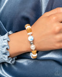 Porcelain Pizzazz - Blue Complete Look  - Paparazzi Accessories Bedazzle Me Pretty Mobile Fashion Boutique