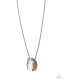 Porcupine Pizzazz - Brown Necklace - Paparazzi Accessories Necklace Bedazzle Me Pretty Mobile Fashion Boutique