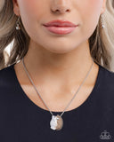 Porcupine Pizzazz - Brown Necklace - Paparazzi Accessories Necklace Bedazzle Me Pretty Mobile Fashion Boutique
