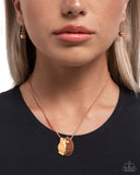 Porcupine Pizzazz - Copper Necklace - Paparazzi Accessories Necklace Bedazzle Me Pretty Mobile Fashion Boutique