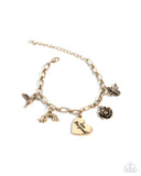 Positive Outlook - Gold Bracelet - Paparazzi Accessories Bracelet Bedazzle Me Pretty Mobile Fashion Boutique