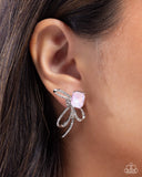 Positively Radiant - Pink Post Earrings - Paparazzi Accessories Post Earrings Bedazzle Me Pretty Mobile Fashion Boutique