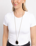 Practical Prairie - Brass Necklace - Paparazzi Accessories Necklace Bedazzle Me Pretty Mobile Fashion Boutique