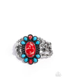 Prairie Protection - Red Bracelet - Paparazzi Accessories Bracelet Bedazzle Me Pretty Mobile Fashion Boutique