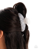 Precise Pearls - White Hair Clip - Paparazzi Accessories Hair Clip Bedazzle Me Pretty Mobile Fashion Boutique