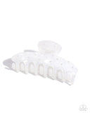 Precise Pearls - White Hair Clip - Paparazzi Accessories Hair Clip Bedazzle Me Pretty Mobile Fashion Boutique