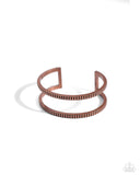 Prehistoric Passion - Copper Bracelet - Paparazzi Accessories Bracelet Bedazzle Me Pretty Mobile Fashion Boutique