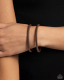 Prehistoric Passion - Copper Bracelet - Paparazzi Accessories Bracelet Bedazzle Me Pretty Mobile Fashion Boutique