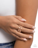 Preppy Pearls - Gold Ring - Paparazzi Accessories Ring Bedazzle Me Pretty Mobile Fashion Boutique