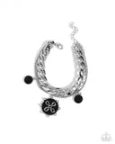 Preppy Present - Black Bracelet - Paparazzi Accessories Bracelet Bedazzle Me Pretty Mobile Fashion Boutique
