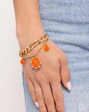 Preppy Present - Orange Bracelet - Paparazzi Accessories Bracelet Bedazzle Me Pretty Mobile Fashion Boutique