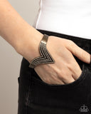 Pressure Point - Brass Bracelet - Paparazzi Accessories Bracelet Bedazzle Me Pretty Mobile Fashion Boutique