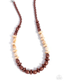 Princess Avenue - Brown Necklace - Paparazzi Accessories Necklace Bedazzle Me Pretty Mobile Fashion Boutique