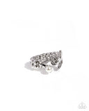 Princess Pairing - White Ring - Paparazzi Accessories Ring Bedazzle Me Pretty Mobile Fashion Boutique