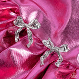 Princess Treatment - Silver Post Earrings - Paparazzi Accessories Post Earrings Bedazzle Me Pretty Mobile Fashion Boutique