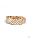Prismatic Perspective - Gold Bracelet - Paparazzi Accessories Bracelet Bedazzle Me Pretty Mobile Fashion Boutique