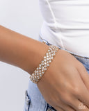 Prismatic Perspective - Gold Bracelet - Paparazzi Accessories Bracelet Bedazzle Me Pretty Mobile Fashion Boutique