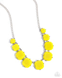 Prismatic Prima Donna - Yellow Necklace - Paparazzi Accessories Necklace Bedazzle Me Pretty Mobile Fashion Boutique