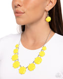 Prismatic Prima Donna - Yellow Necklace - Paparazzi Accessories Necklace Bedazzle Me Pretty Mobile Fashion Boutique