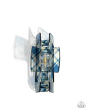 Prized Plaid - Blue Hair Clip - Paparazzi Accessories Hair Clip Bedazzle Me Pretty Mobile Fashion Boutique