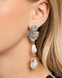 Profound Pearls - White Post Earrings - Paparazzi Accessories Post Earrings Bedazzle Me Pretty Mobile Fashion Boutique