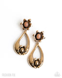 Profound Plenty - Orange Post Earrings - Paparazzi Accessories Post Earrings Bedazzle Me Pretty Mobile Fashion Boutique