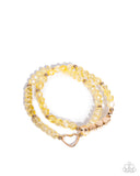 Profound Pop of Color - Yellow Bracelet - Paparazzi Accessories Bracelet Bedazzle Me Pretty Mobile Fashion Boutique
