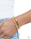 Profound Pop of Color - Yellow Bracelet - Paparazzi Accessories Bracelet Bedazzle Me Pretty Mobile Fashion Boutique