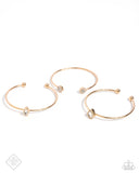 Prolific Patron - Gold Bracelet - Paparazzi Accessories Bracelet Bedazzle Me Pretty Mobile Fashion Boutique