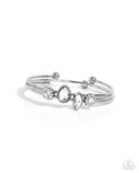 Prolific Patron - White Bracelet - Paparazzi Accessories Bracelet Bedazzle Me Pretty Mobile Fashion Boutique