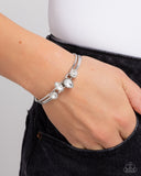 Prolific Patron - White Bracelet - Paparazzi Accessories Bracelet Bedazzle Me Pretty Mobile Fashion Boutique
