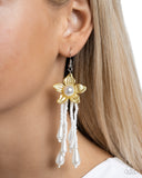 Prom Personality - Yellow Earrings - Paparazzi Accessories Earrings Bedazzle Me Pretty Mobile Fashion Boutique