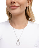 Promise Ring - White Necklace - Paparazzi Accessories Necklace Bedazzle Me Pretty Mobile Fashion Boutique