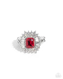 Promising Potential - Red Ring - Paparazzi Accessories Ring Bedazzle Me Pretty Mobile Fashion Boutique