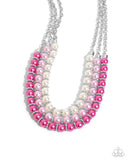 Promising Promenade - Pink Necklace - Paparazzi Accessories Necklace Bedazzle Me Pretty Mobile Fashion Boutique