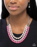 Promising Promenade - Pink Necklace - Paparazzi Accessories Necklace Bedazzle Me Pretty Mobile Fashion Boutique
