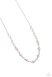 Pronged Passion - Silver Necklace - Paparazzi Accessories Necklace Bedazzle Me Pretty Mobile Fashion Boutique
