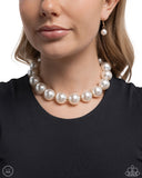 Pronounced Pearls - Gold Necklace - Paparazzi Accessories Necklace Bedazzle Me Pretty Mobile Fashion Boutique