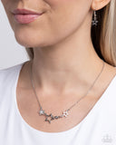 Proudly Patriotic - White Necklace - Paparazzi Accessories Necklace Bedazzle Me Pretty Mobile Fashion Boutique