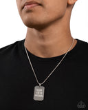Prove Them Wrong - Silver Mens Necklace - Paparazzi Accessories Mens Necklace Bedazzle Me Pretty Mobile Fashion Boutique
